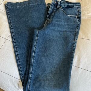 Good American Dark Blue Flare Jeans